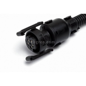 CAG524 Connector 7805252 bayonet (female) 5-pin, with straight adapter, plug connector to ABS sensor for vehicles GAZ, KAMAZ, Mercedes, UAZ, MAN, MAZ, with corrugated wires