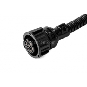 Connector 967650 bayonet (socket) 7-pin, with direct adapter for headlights and lamps for cars Kamaz, Maz, Gazelle (headlights 23.3775, 231.3775) with corrugated wires