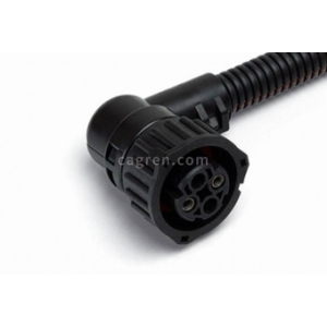 CAG520 Connector 1-967325-1 bayonet (female) 2-pin, with angled adapter for GAZ, Mercedes, UAZ, VAG vehicles, with wires