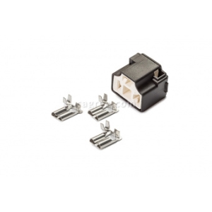 AG6563S 3-pin ceramic connector for H4 lamps, angled