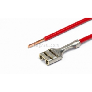 CAG38301 6.3 mm series female contact crimped with 1.0 mm² wire