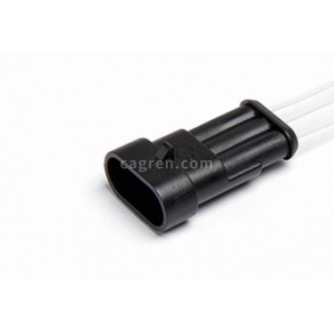 AG364 Connector 282105-1 3-pin male, with wires 0.5 mm2