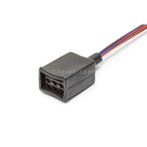 CAG3481 Connector 1/02503/86 6-pin, with protective cover, with wires