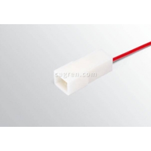 HX37102 Connector 1/20589/80 inter-harness 1-pin male 6.3 series, with wire 1.0 mm sq.