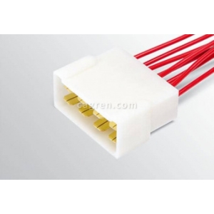 HX37502 Connector 1/20607/80 inter-harness 8-pin male 6.3 series, with wires 1.0 mm sq.