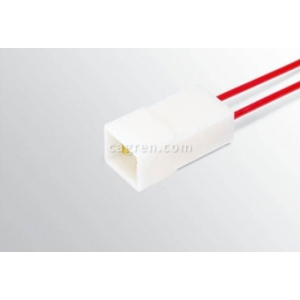 HX37202 Connector 1/20605/80 inter-harness 2-pin male 6.3 series, with wires 1.0 mm sq.