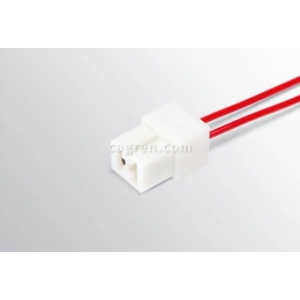 HX37201 Connector 1/20604/80 inter-harness 2-pin female series 6.3, with wires 1.0 mm sq.