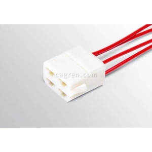 HX37301 Connector 1/20580/80 inter-harness 4-pin female series 6.3, with wires 1.0 mm sq.