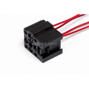 HX3403 Connector 418046 for connecting a 4-pin relay for the car Lada (VAZ) 2110-2112, Kalina, Priora, with wires