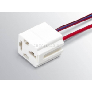 HX3407 Connector F57.830.060 for connecting a 4-pin relay 71.3747 series (12V 50A/24V 30A) for GAZ, Lada (VAZ), UAZ vehicles, with wires