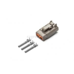 Connector Deutsch DTM06-3S 3-pin for cable section 0.5-0.8 mm²