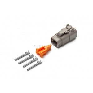 Connector Deutsch DTM06-4S 4-pin for cable section 0.5-0.8 mm²