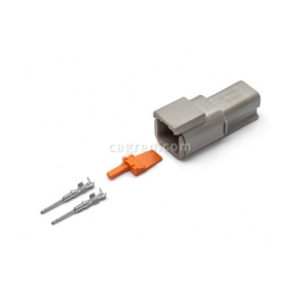 Connector Deutsch DTM04-2P 2-pin for cable section 0.5-0.8 mm²