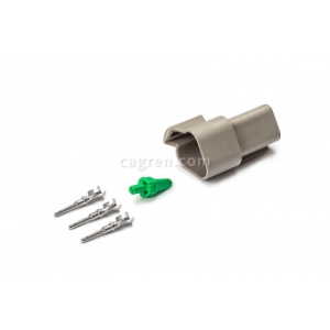 Connector Deutsch DT04-3P 3-pin for cable section 0.5-0.8 mm²