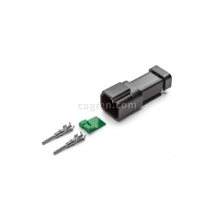 Connector Deutsch DT04-2P-E005 2-pin for cable section 0.5-0.8 mm²