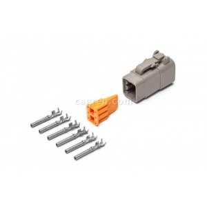 Connector Deutsch DTM06-6S 6-pin for cable section 0.5-0.8 mm²