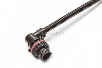 CAG5033 Connector 1-967447-1 bayonet (male) 7-pin, with an angle adapter, used in the headlights of Mercedes, Kamaz, MAZ, ZIL, PAZ, KRAZ, URAL cars. and others, with wires in the corrugation.