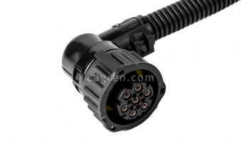 CAG5031 Connector 967650 bayonet (socket) 7-pin, with an angle adapter, for headlights and lamps of vehicles Kamaz, Maz, Gazelle (headlights 23.3775, 231.3775) with corrugated wires