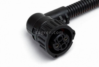 CAG520 Connector 1-967325-1 bayonet (female) 2-pin, with angled adapter for GAZ, Mercedes, UAZ, VAG vehicles, with wires