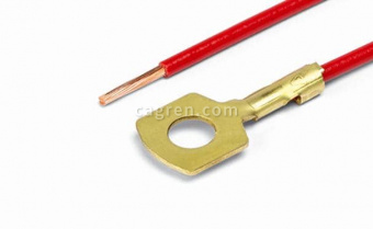 CAG38801 Ring contact Ø 5.2 mm crimped with wire 1.0 mm²