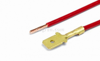 CAG38401 6.3 mm male series contact crimped with 1.0 mm² wire