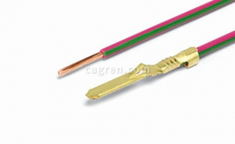 CAG38201 2.8 mm pin series contact (latching) crimped with 0.75 mm² wire