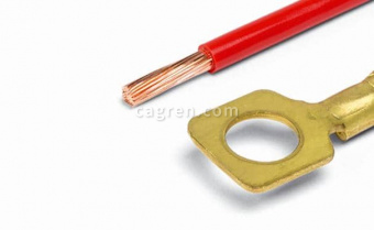 CAG39001 Ring contact Ø 8.2 mm crimped with wire 4.0 mm²