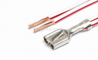 CAG38502 6.3 mm female series contact (latching) crimped with 2 wires 1.0 mm²