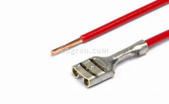 CAG38301 6.3 mm series female contact crimped with 1.0 mm² wire