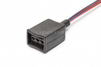 CAG3481 Connector 1/02503/86 6-pin, with protective cover, with wires