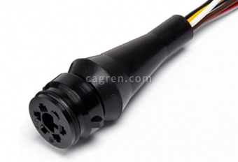 HX5021 Connector STsAZ-2-6-R 6-pin. to rear lamps for vehicles GAZelle, KAMAZ, MAZ, with wires L250mm in corrugation