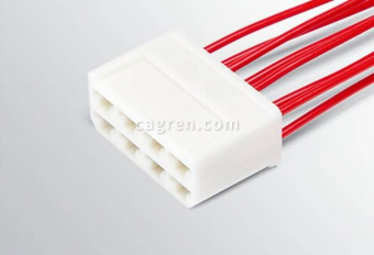 HX37501 Connector 1/20606/80 inter-harness 8-pin female series 6.3, with wires 1.0 mm sq.