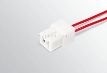 HX37201 Connector 1/20604/80 inter-harness 2-pin female series 6.3, with wires 1.0 mm sq.