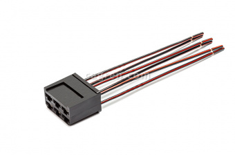 HX37401 Connector 1/02503/80 inter-harness 6-pin female series 6.3, with wires 1.0 mm sq.