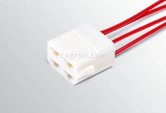 HX37301 Connector 1/20580/80 inter-harness 4-pin female series 6.3, with wires 1.0 mm sq.