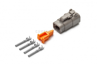 Connector Deutsch DTM06-4S 4-pin for cable section 0.5-0.8 mm²