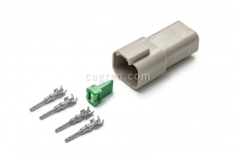 Connector Deutsch DT04-4P 4-pin for cable section 0.5-0.8 mm²