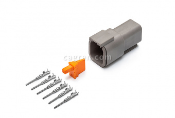 Deutsch DTM04-6P connector 6-pin for cable section 0.5-0.8 mm²