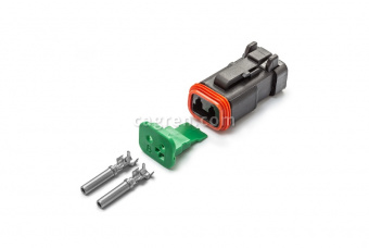 Connector Deutsch DT06-2S-E004 2-pin for cable section 0.5-0.8 mm²