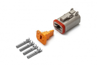 Connector Deutsch DT06-4S 4-pin for cable section 0.5-0.8 mm²