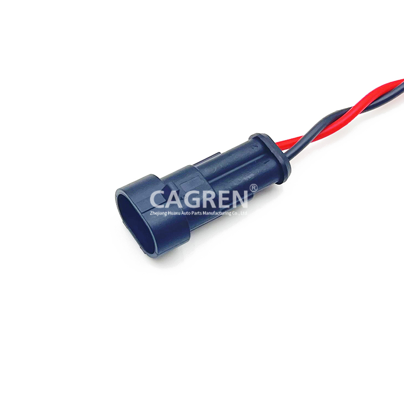 (282104-1)CONN PLUG 2P 1.5 SERIES BLACK WITH WIRE CAG-368