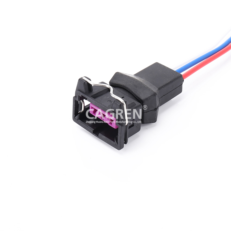 443906233 3 way female Knock Sensor Connector for VW AUDI CAG7031B-3.5-21 With rubber AG-351009