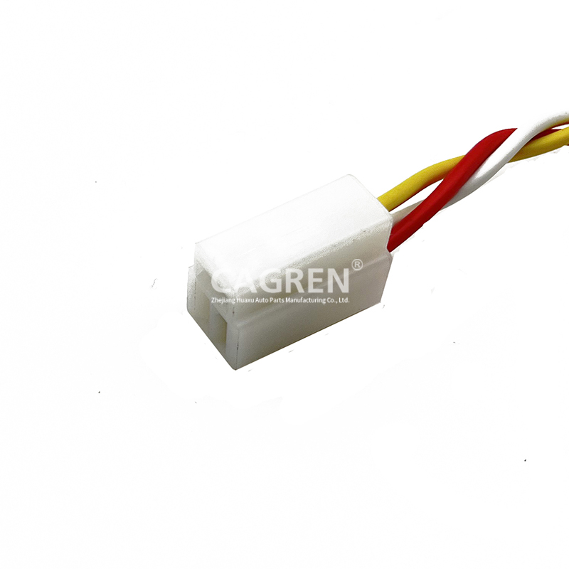 CONNECTOR PLUG 4P 6.3 SERIES WHITE WITH WIRE AG-631005